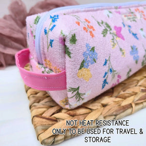 Hot Tool Storage Bag, Floral Boxy Zipper Pouch, Hair Tool Travel Case, Curling Iron Storage, Blow Dryer Organizer Maypop House Designs
