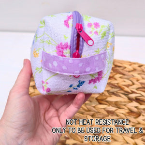 Hot Tool Storage Bag, Floral Boxy Zipper Pouch, Hair Tool Travel Case, Curling Iron Storage, Blow Dryer Organizer Maypop House Designs