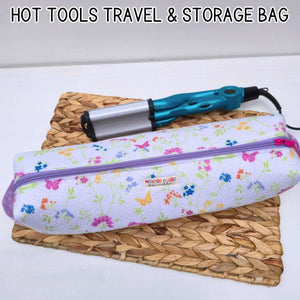 Hot Tool Storage Bag, Floral Boxy Zipper Pouch, Hair Tool Travel Case, Curling Iron Storage, Blow Dryer Organizer Maypop House Designs