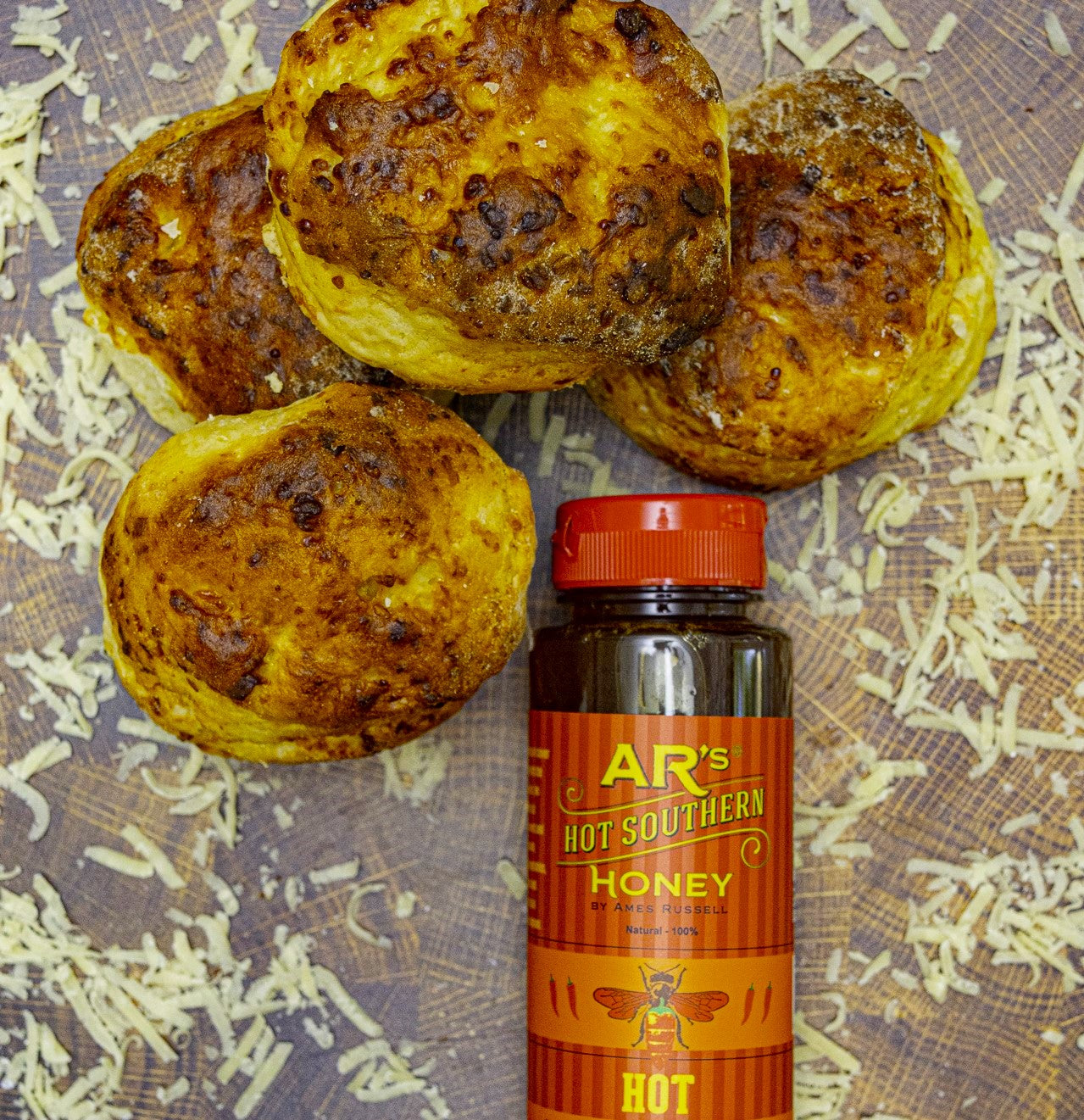 Hot Southern Honey Dubliner Irish Cheese Scones