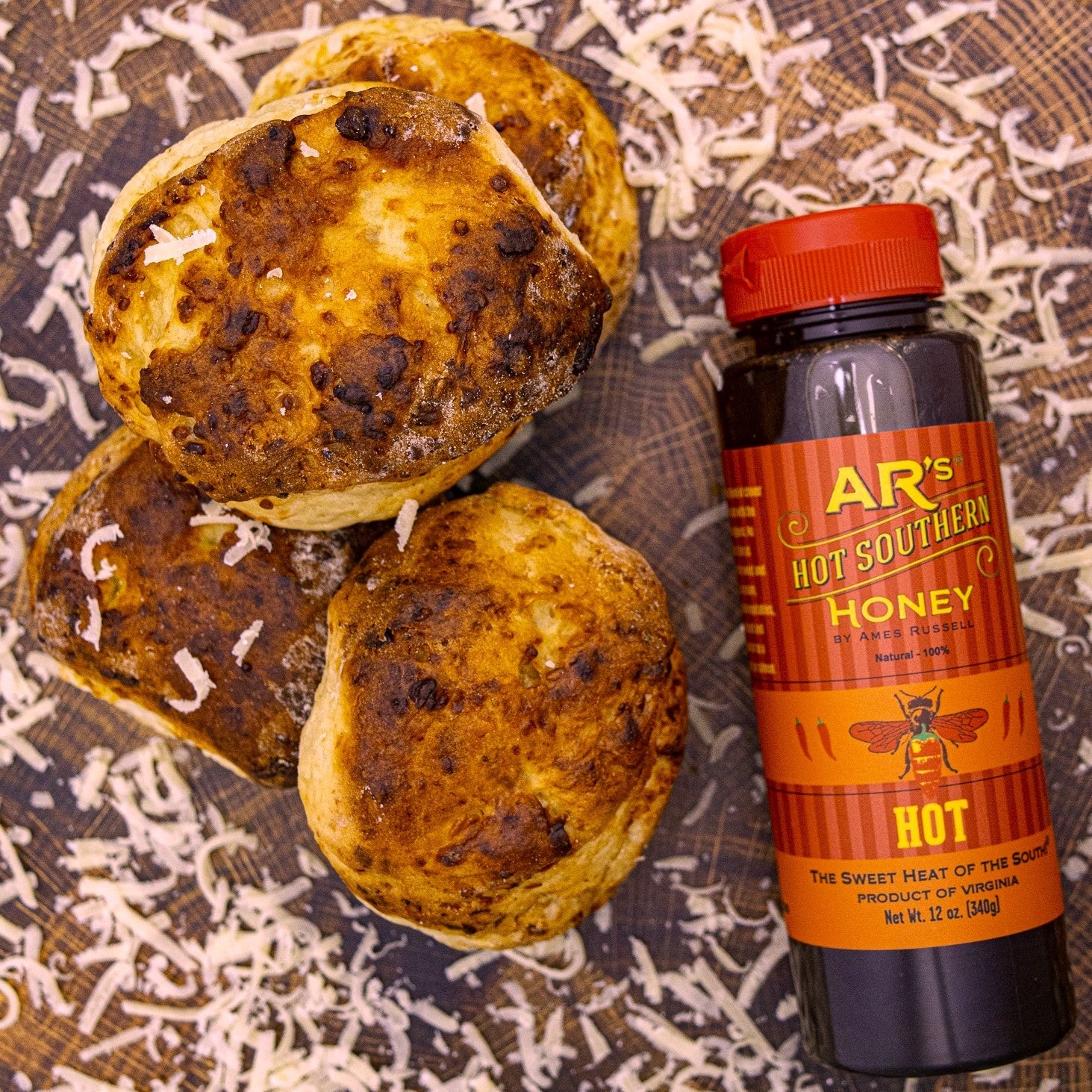Hot Southern Honey Dubliner Irish Cheese Scones