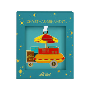 Hotdog Cart Enamel Ornament Nola Tawk