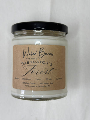 Sasquatch’s Forest Candle – Ozone, Moss & Earthy Woods | Soy Candle | 8 oz & 13 oz