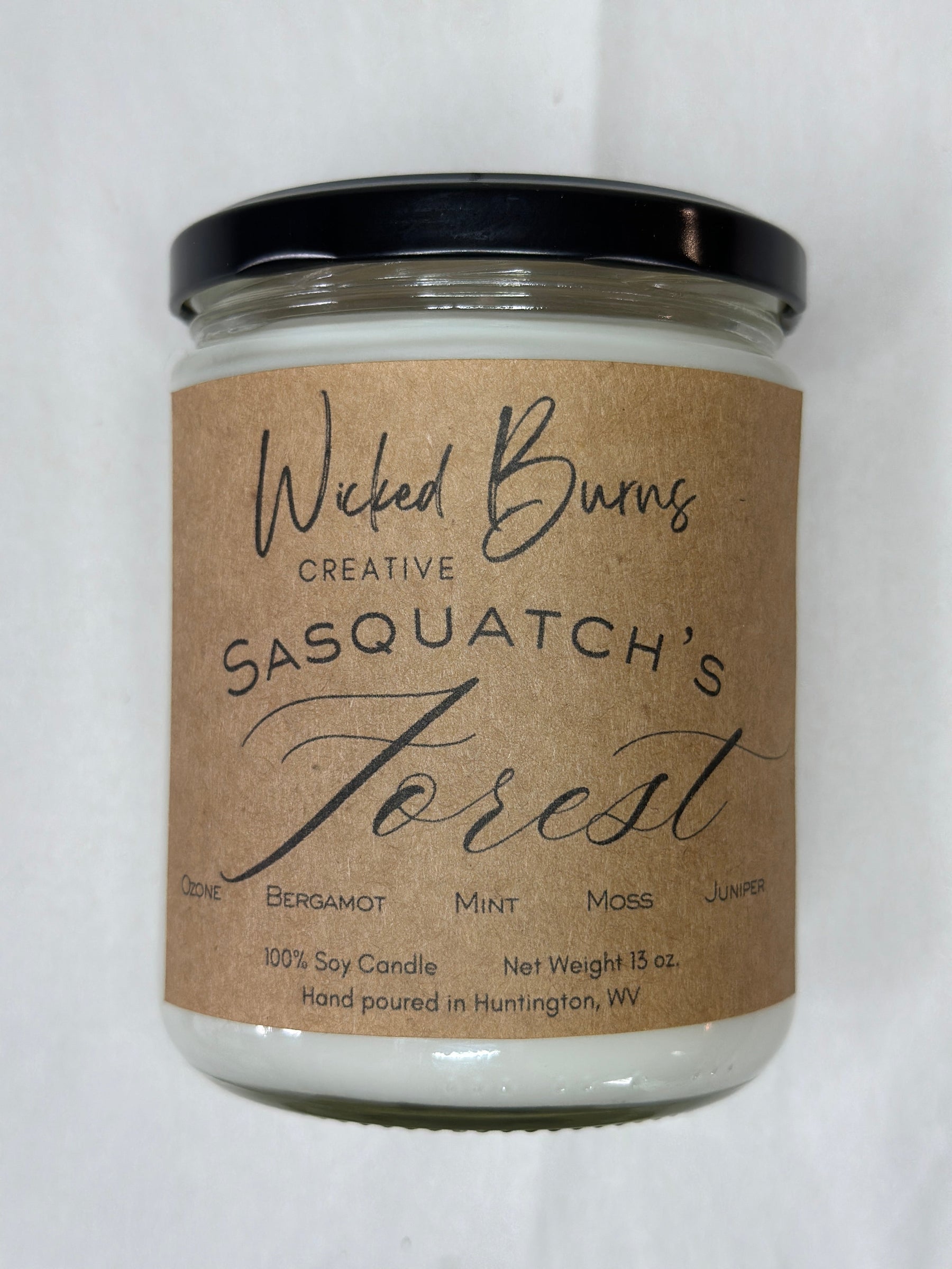 Sasquatch’s Forest Candle – Ozone, Moss & Earthy Woods | Soy Candle | 8 oz & 13 oz