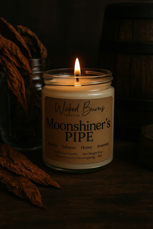 Moonshiner’s Pipe – Tobacco, Brandy & Oak Soy Candle