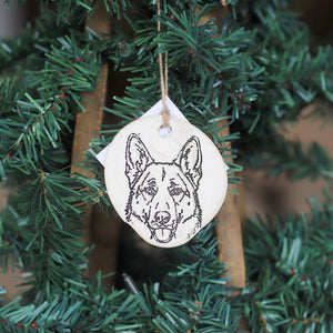 Prodigal Pottery Handmade Ceramic Dog Breed Ornament — product view 3