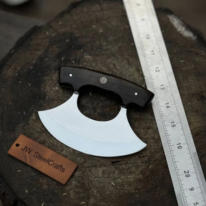 Handmade Ulu Chopper Knife — High Polished Stainless Steel Blade