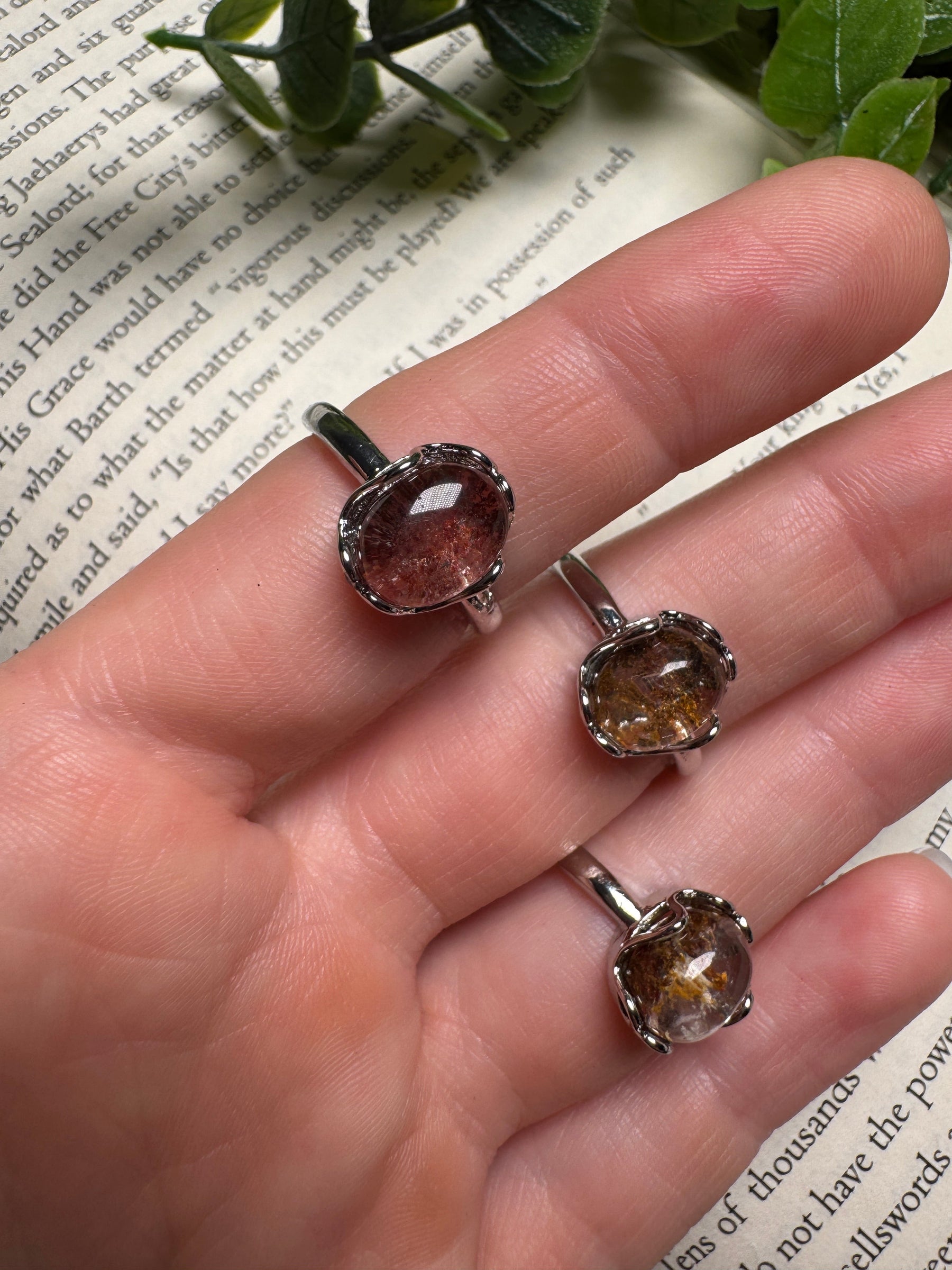 Garden Quartz Adjustable Ring