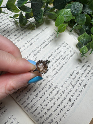 Garden Quartz Adjustable Ring