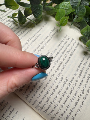 Malachite Adjustable Ring