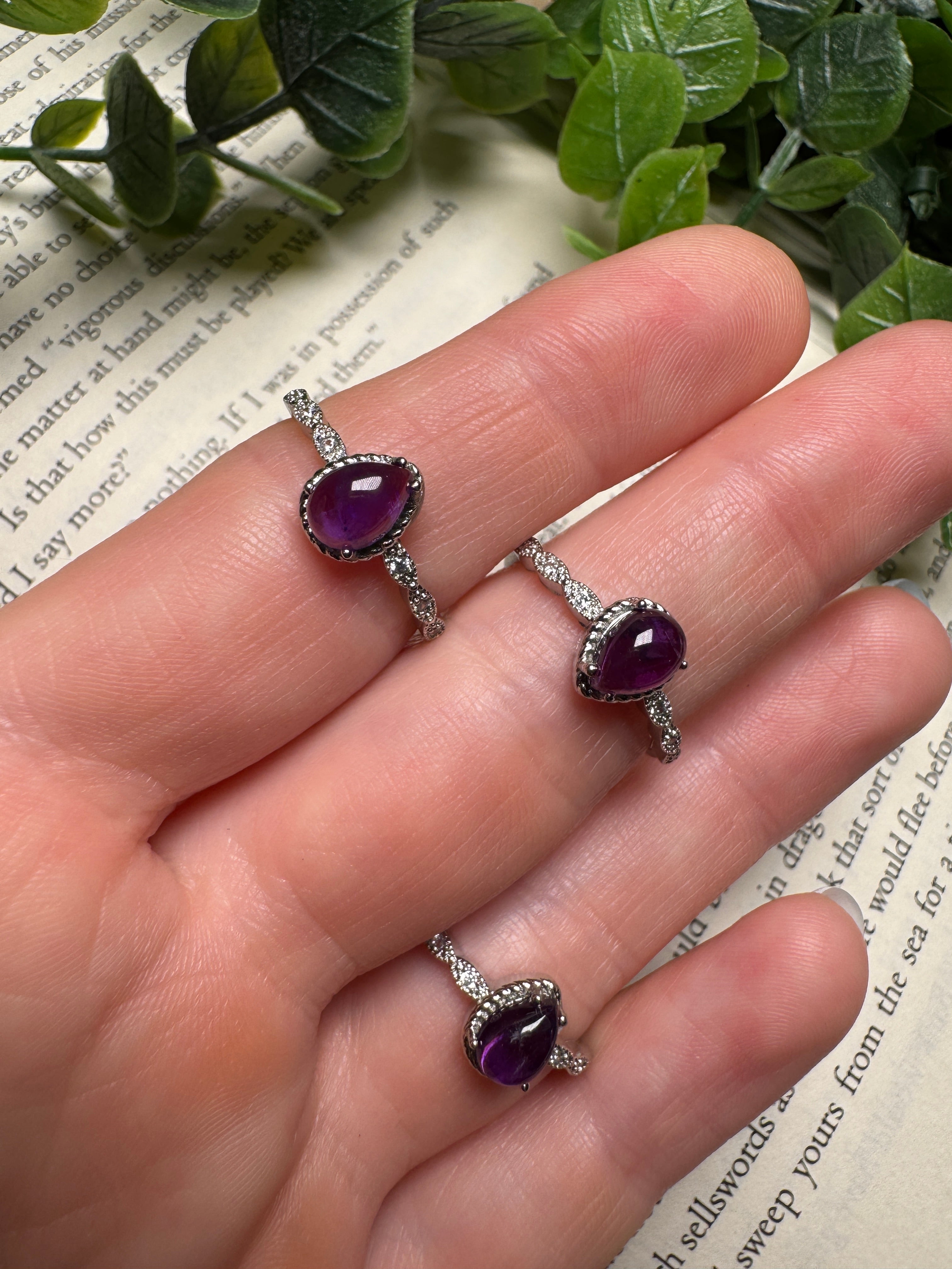 Amethyst Adjustable Ring