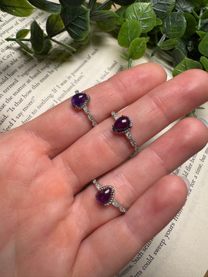 Amethyst Adjustable Ring