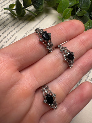 Obsidian Adjustable Ring