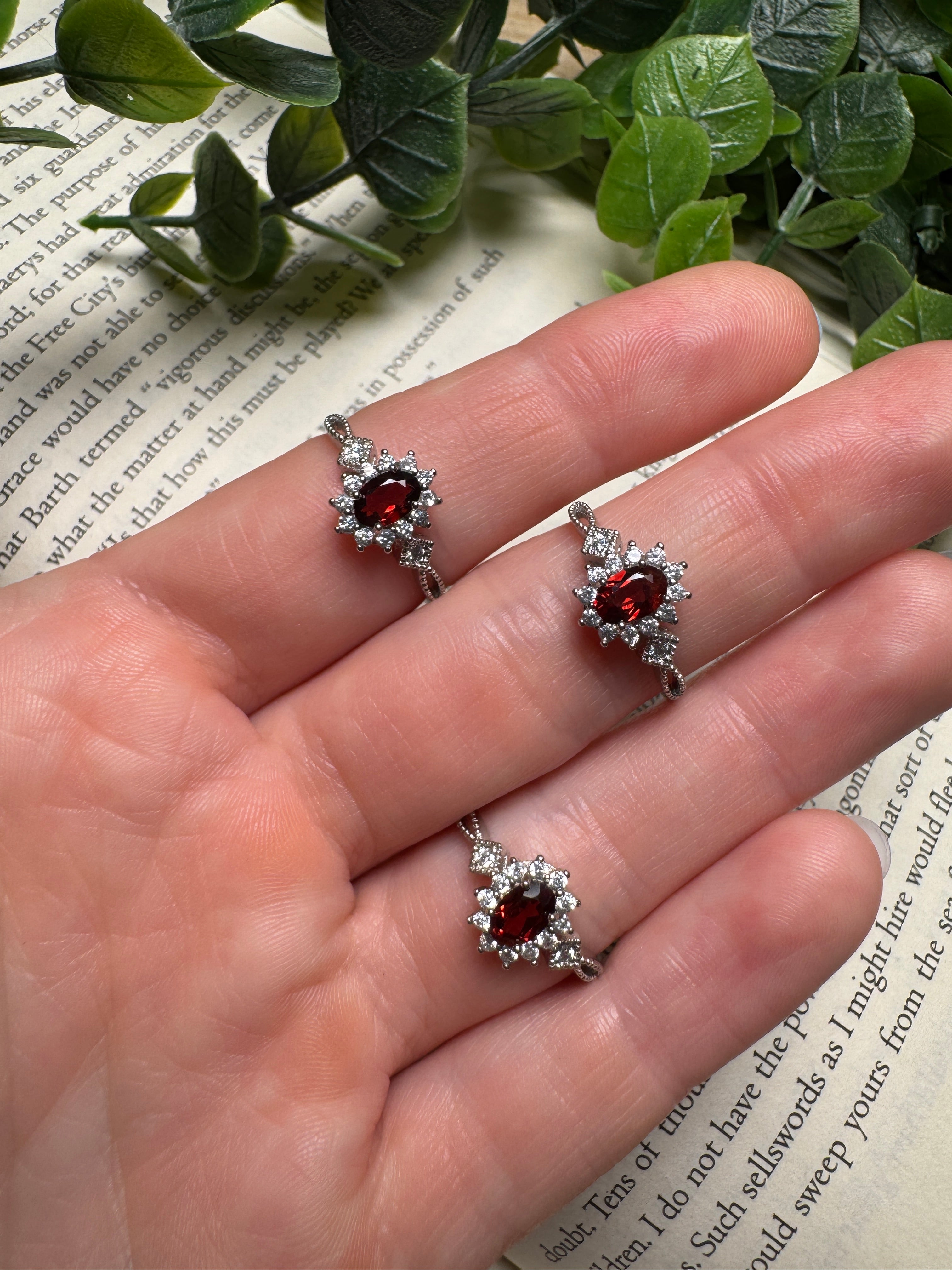 Garnet Adjustable Ring