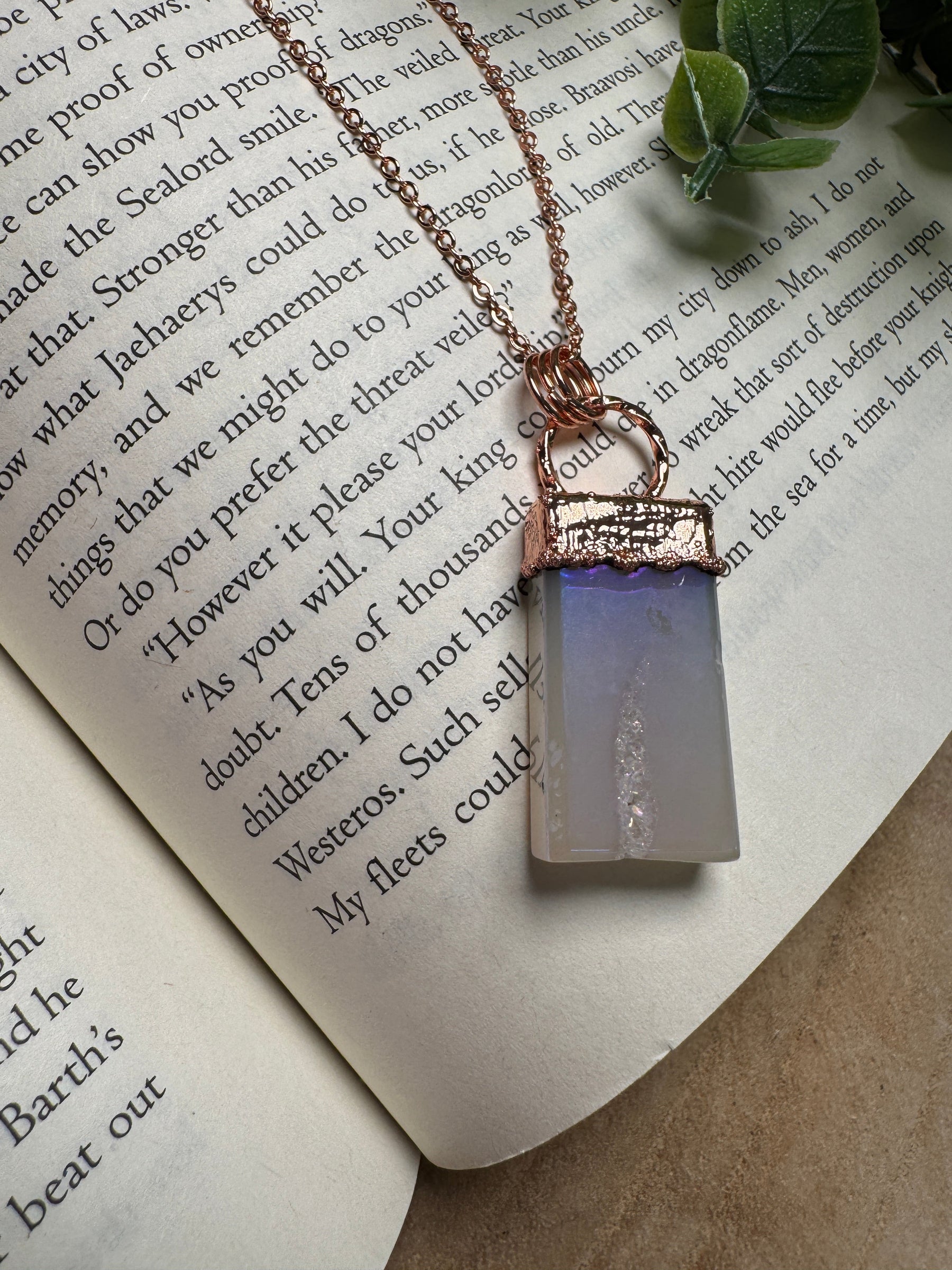 Aura Plated Druzy Agate Necklace