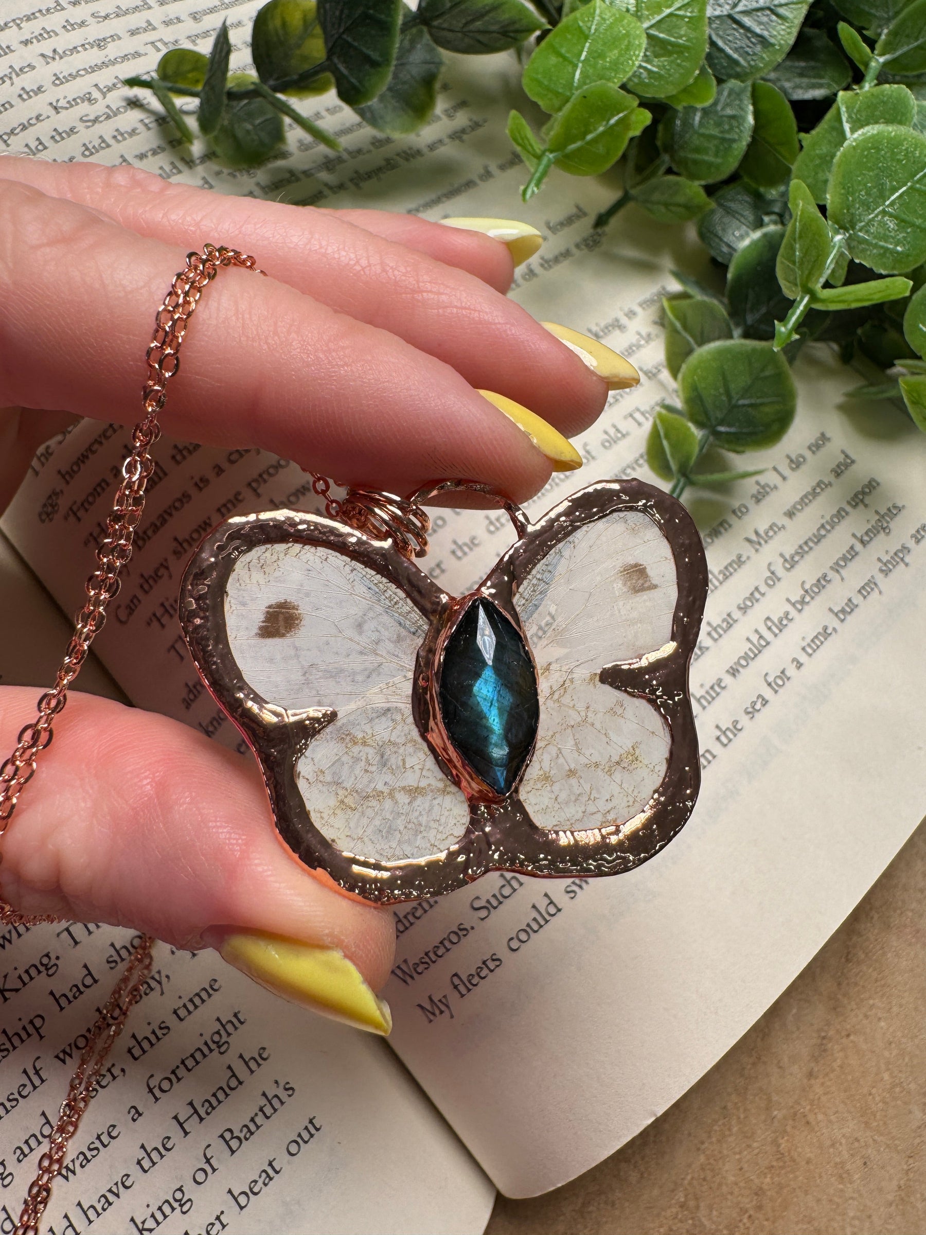 Butterfly and Labradorite Necklace