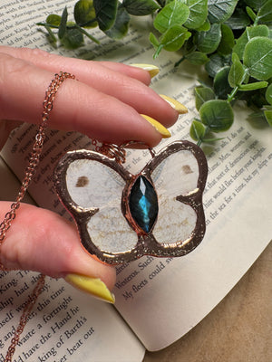 Butterfly and Labradorite Necklace