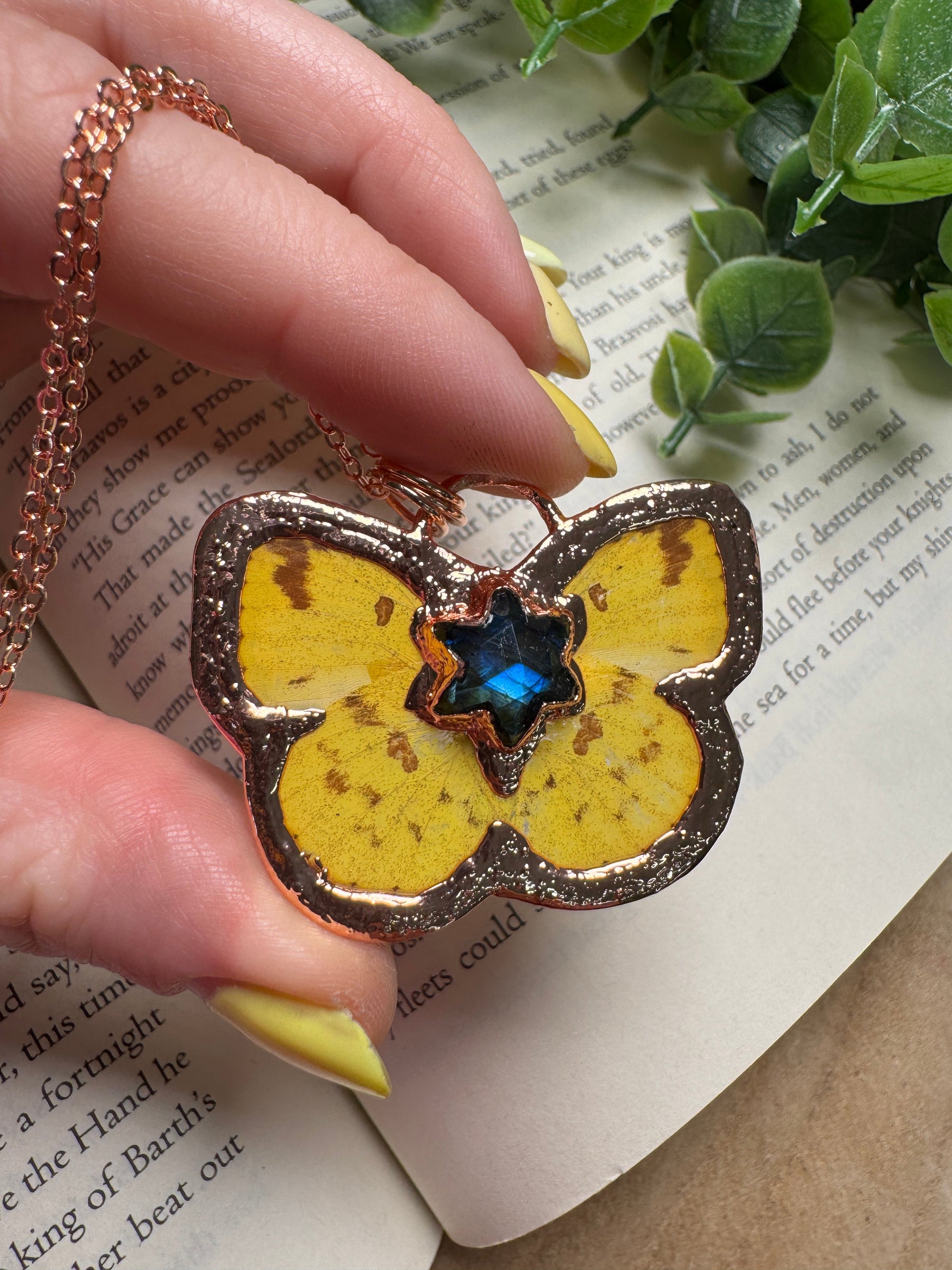 Butterfly and Labradorite Necklace