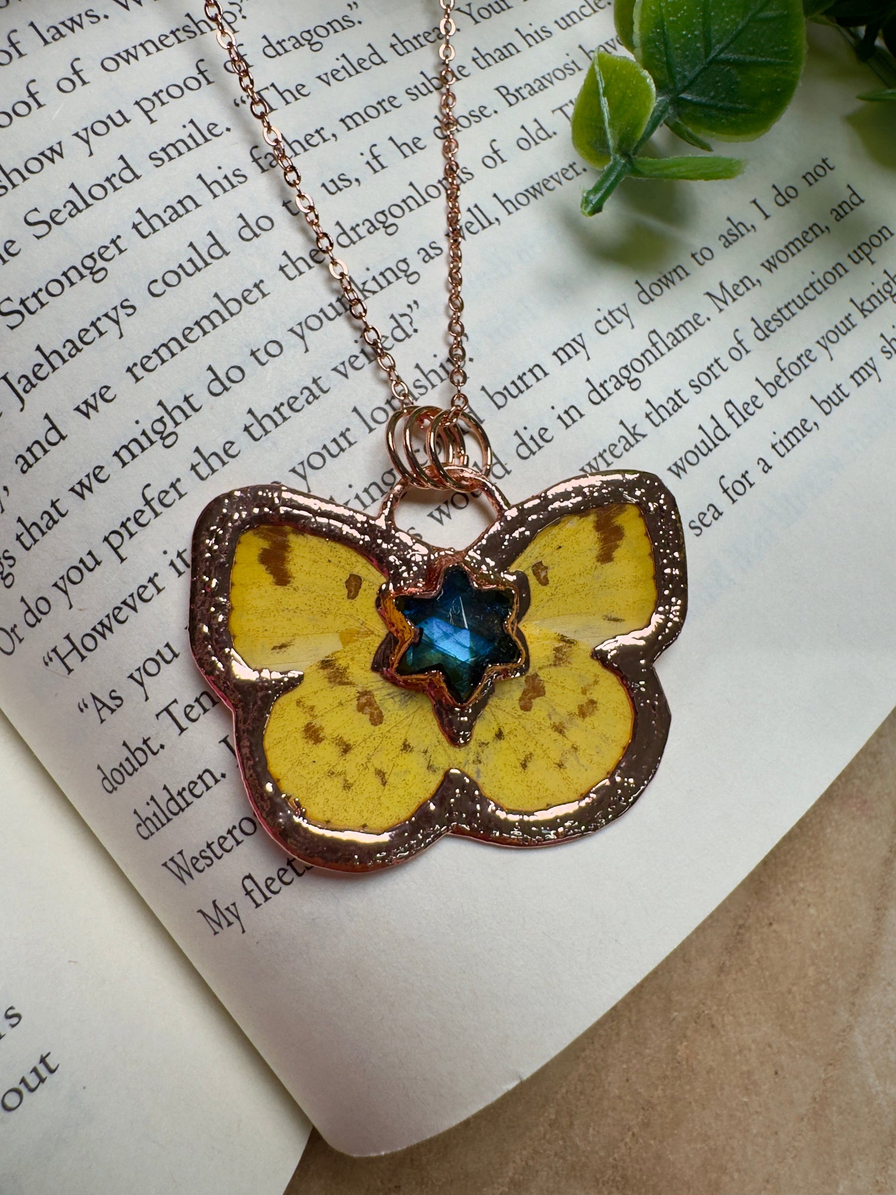Butterfly and Labradorite Necklace