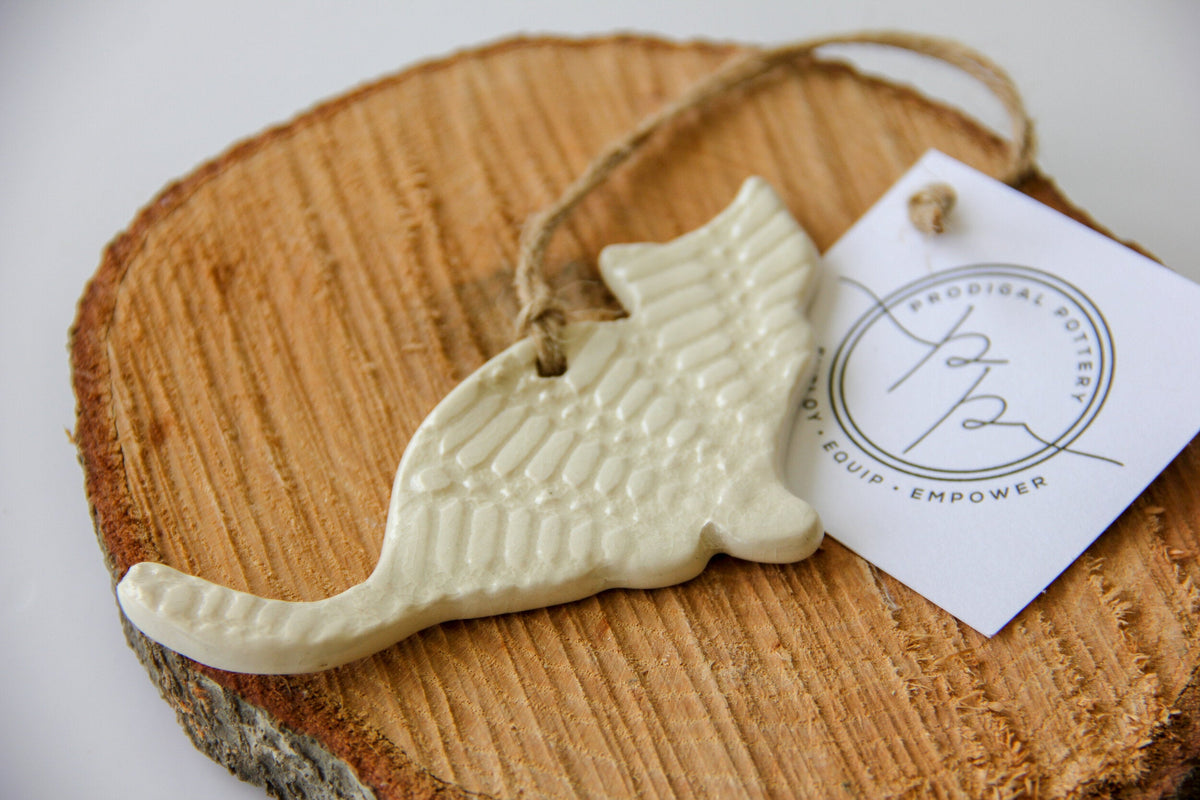 Prodigal Pottery Cat Ornament — product view 2