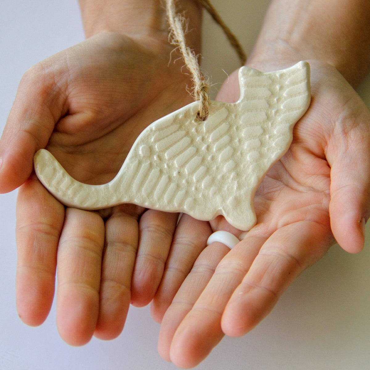 Prodigal Pottery Cat Ornament — product view 1
