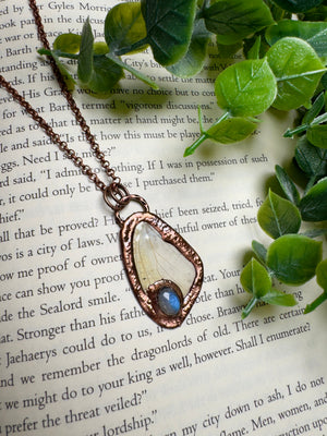 Butterfly Wing and Labradorite Necklace