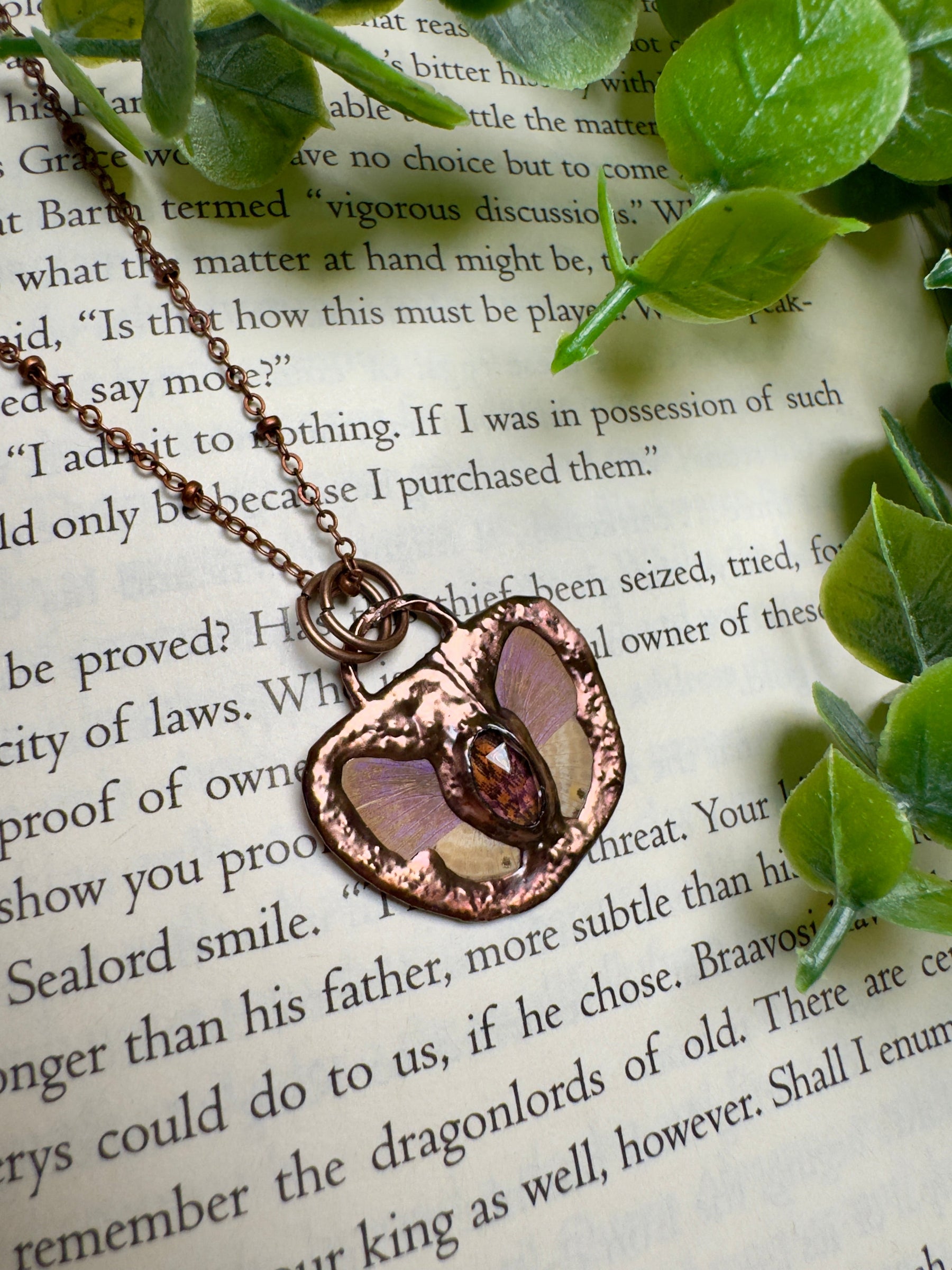 Butterfly and Amethyst Necklace