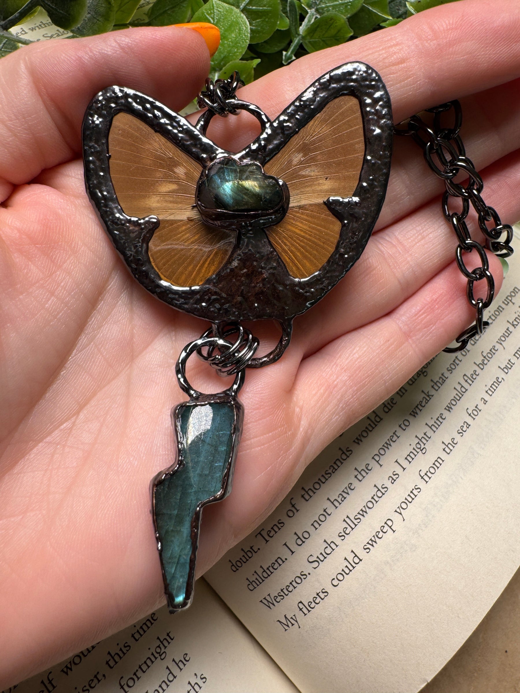 Butterfly and and Labradorite Necklace