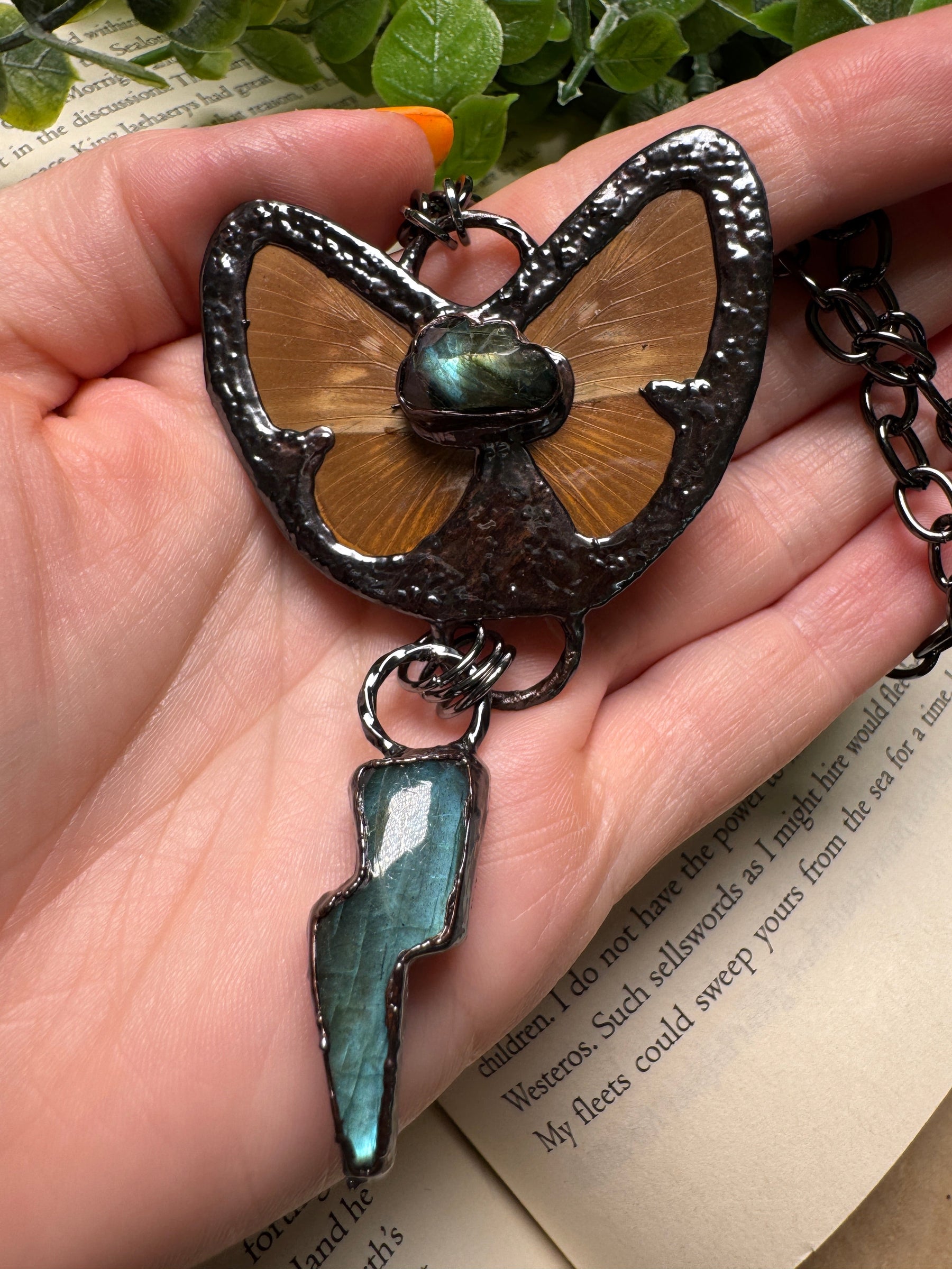 Butterfly and and Labradorite Necklace