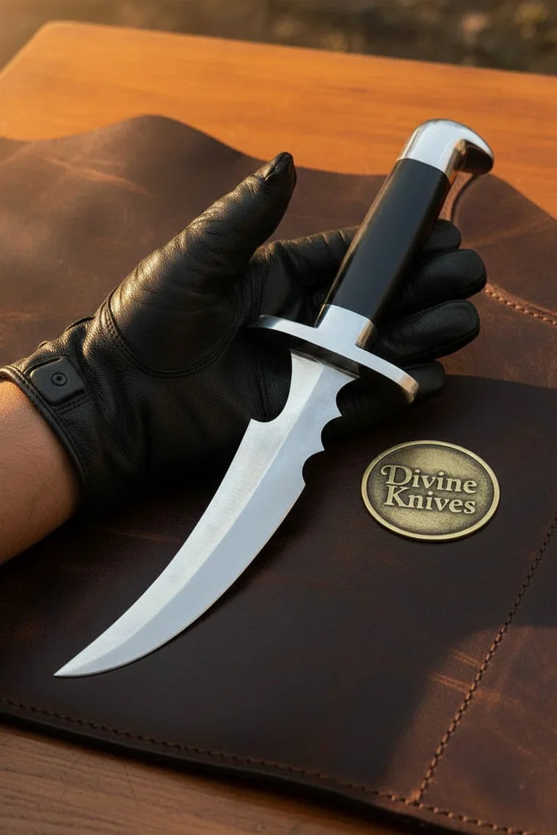 Longsweep Batman Red Hood Knife with Unbroken Arc and Steel Fittings by Divine Knives