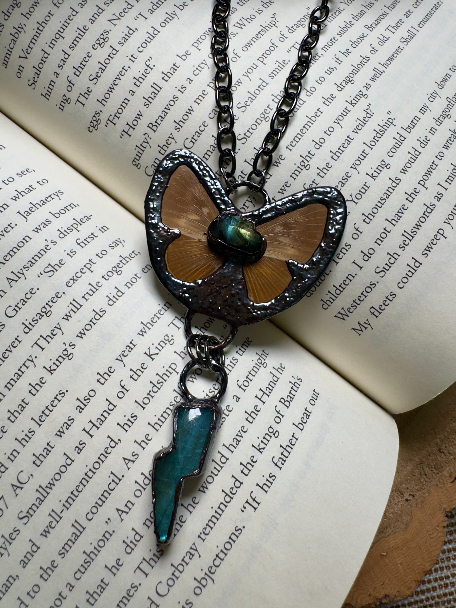 Butterfly and and Labradorite Necklace