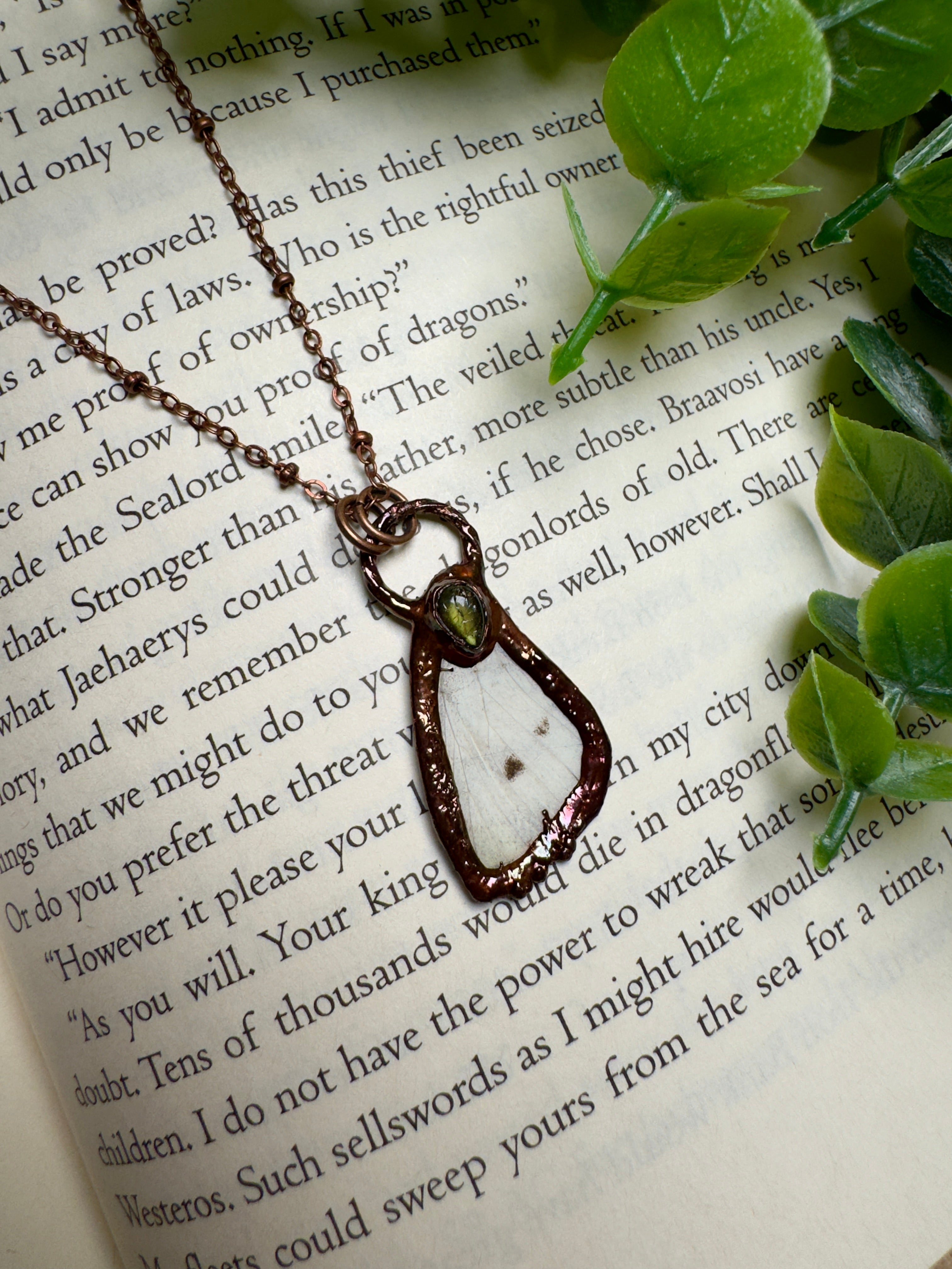 Butterfly Wing and Labradorite Necklace