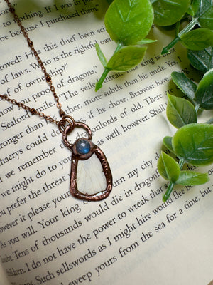 Butterfly Wing and Labradorite Necklace