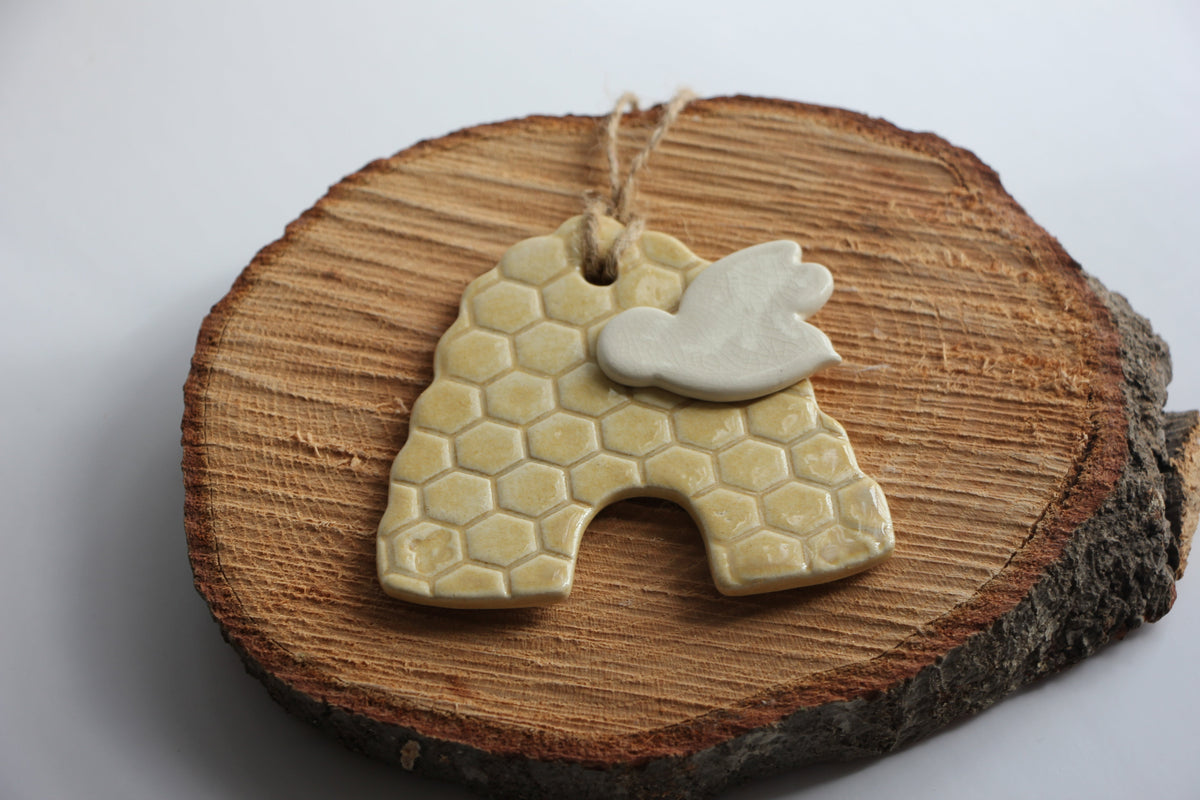 Prodigal Pottery Beehive Ornament — product view 2