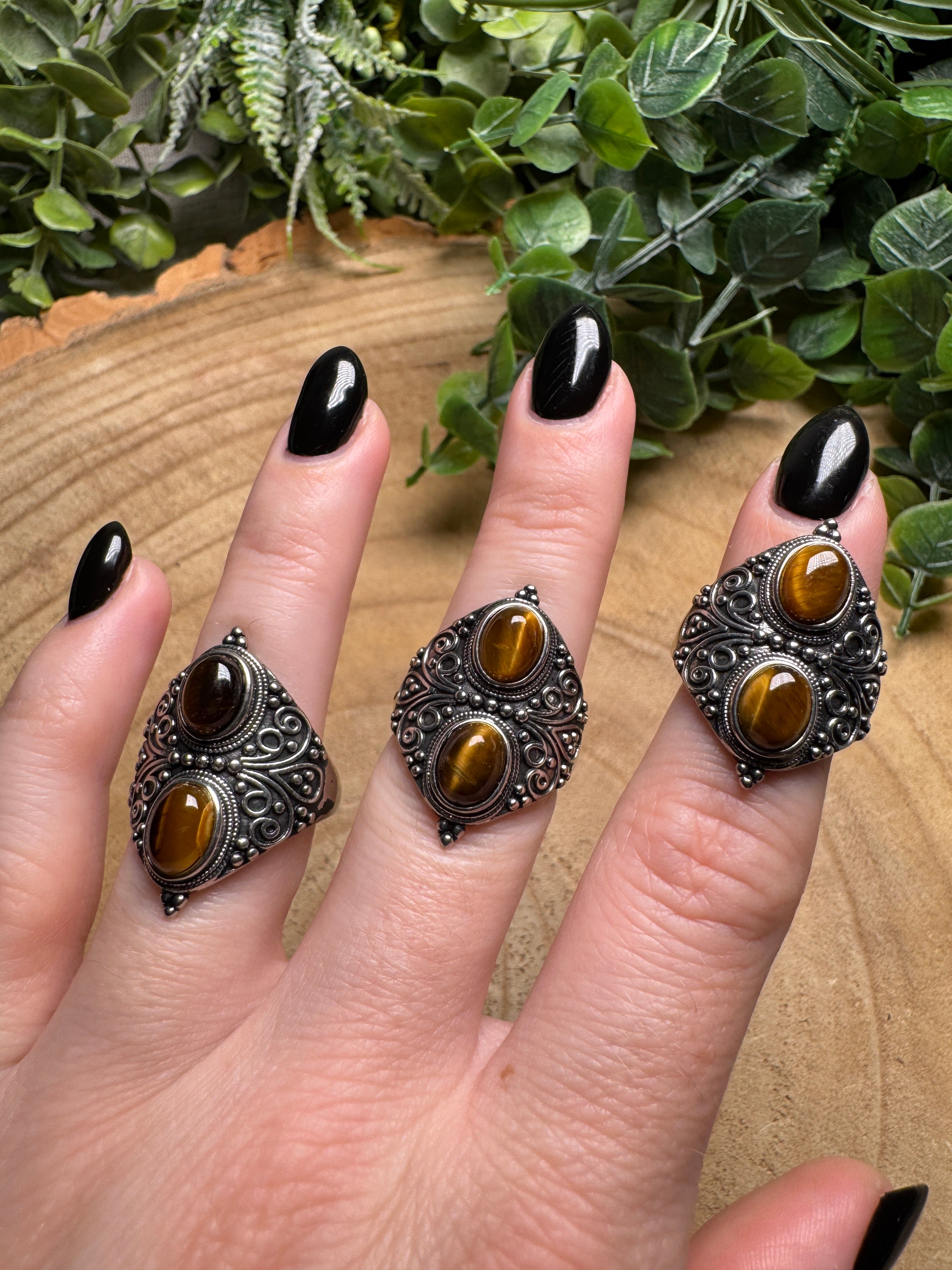 Tigers Eye Ring Adjustable