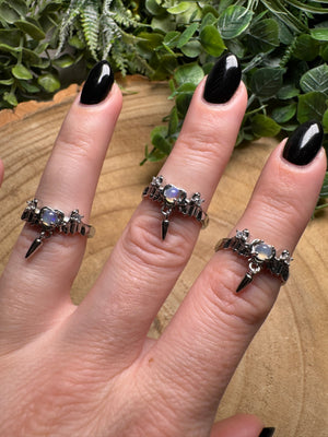 Opal Dangle Ring Adjustable