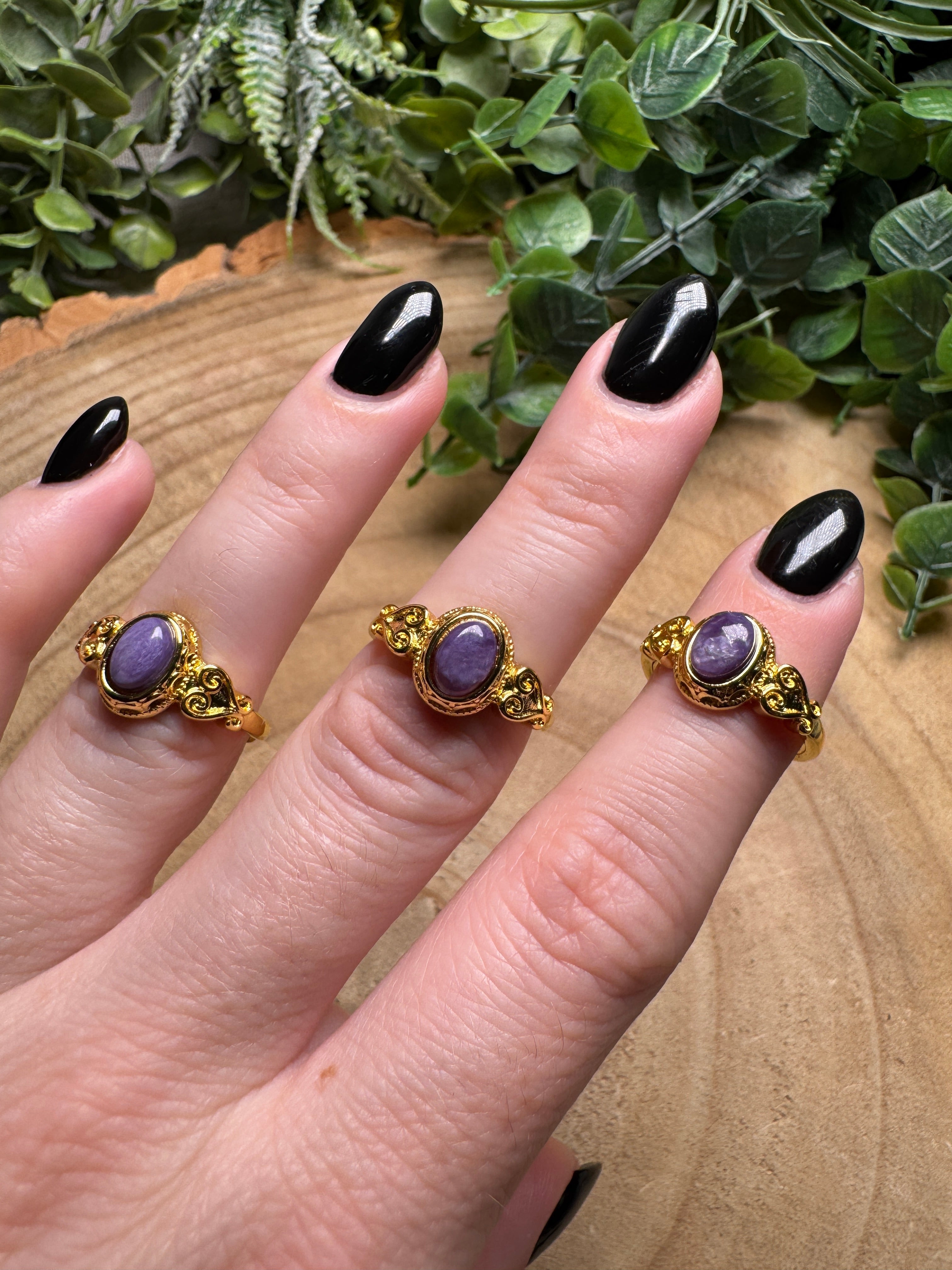 Charoite Ring Adjustable