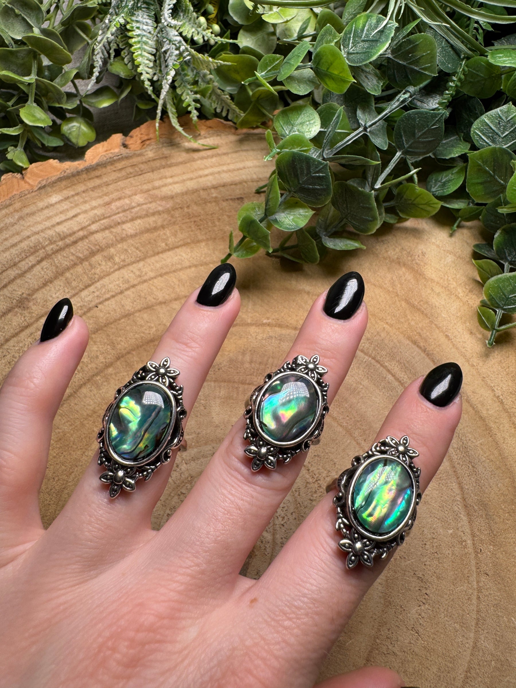 Abalone Shell Ring Adjustable
