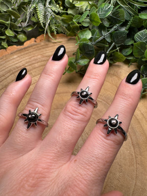 Hypersthene Star Ring Adjustable