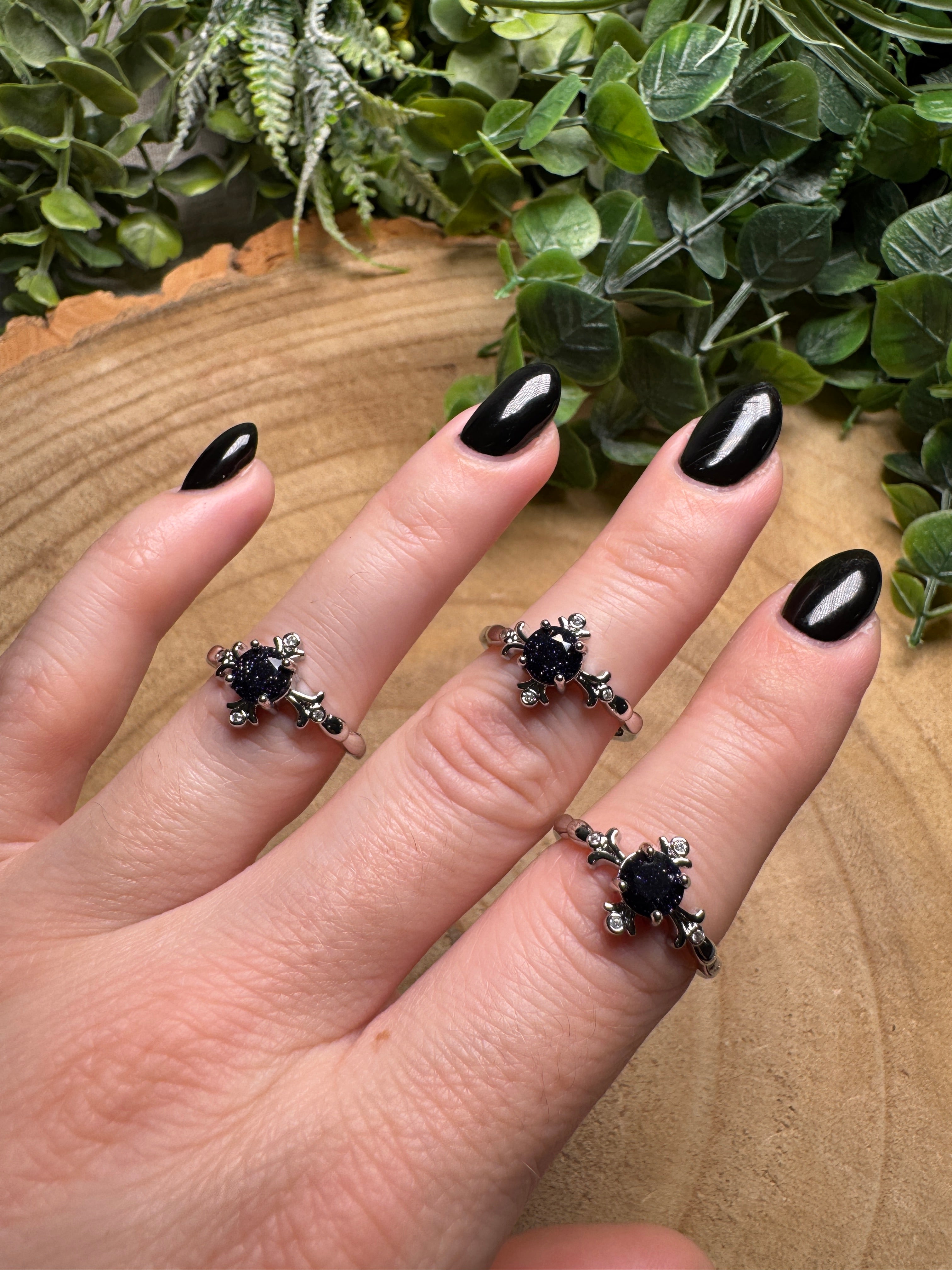 Blue Sandstone Ring Adjustable