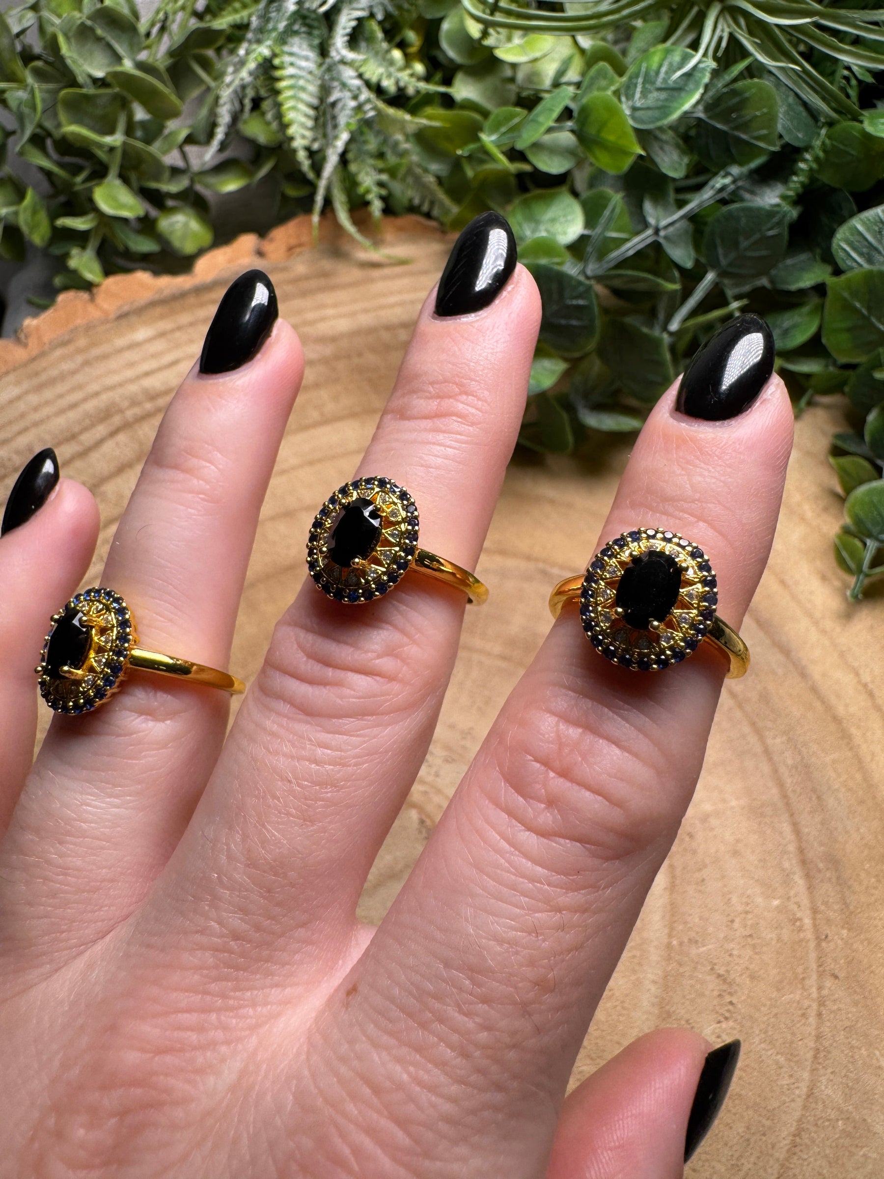 Obsidian Ring Adjustable
