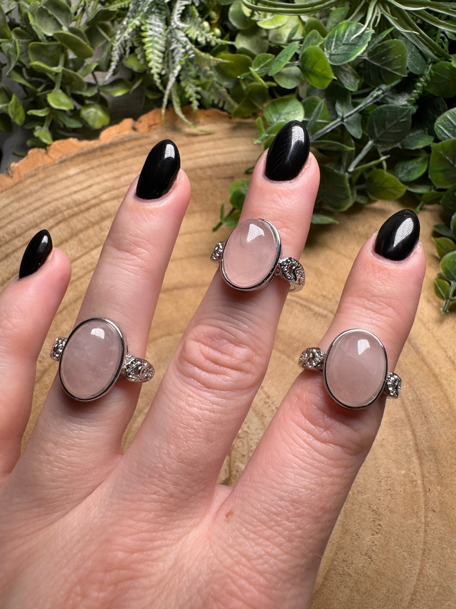 Rose Quartz Ring Adjustable
