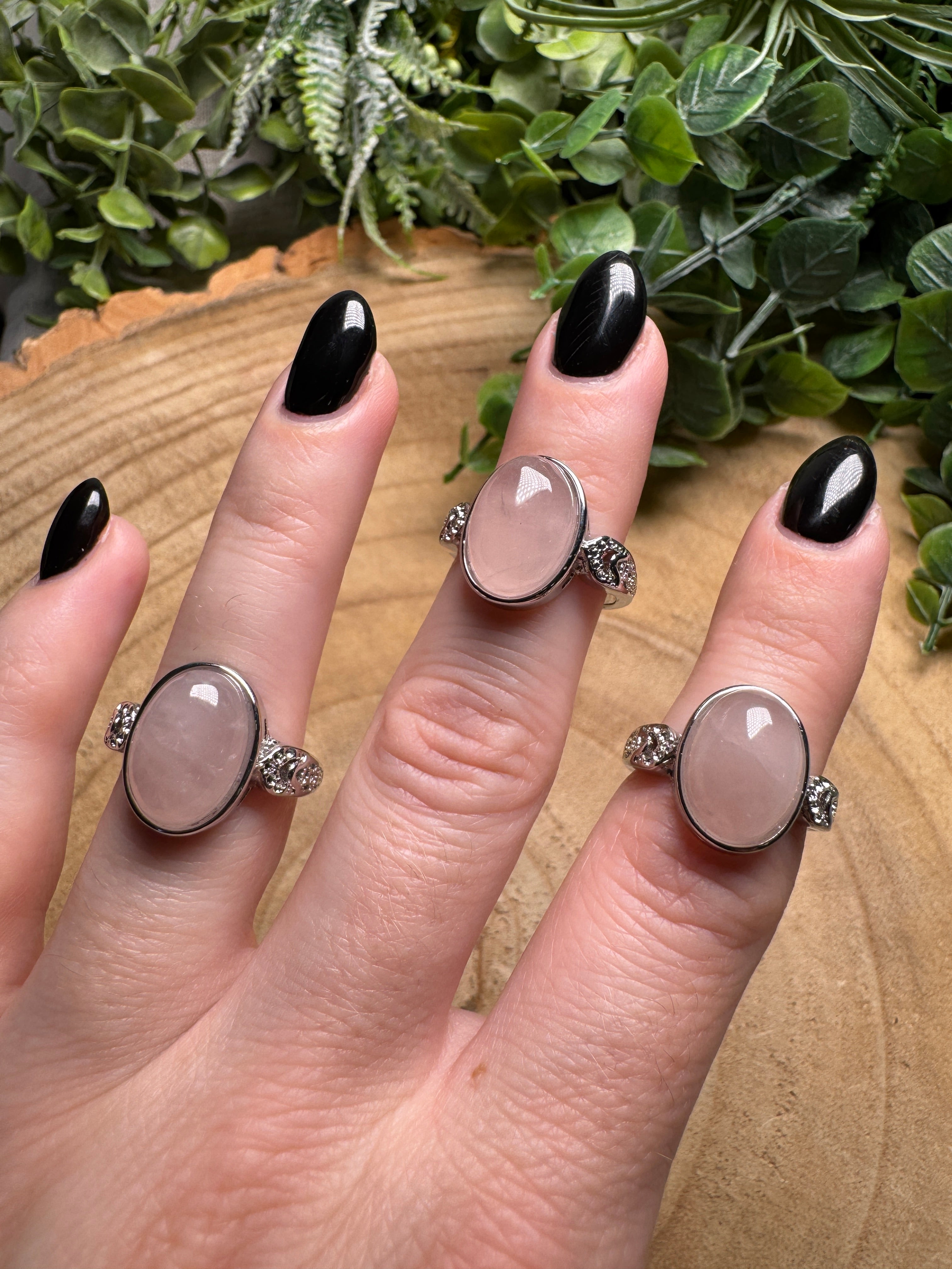 Rose Quartz Ring Adjustable