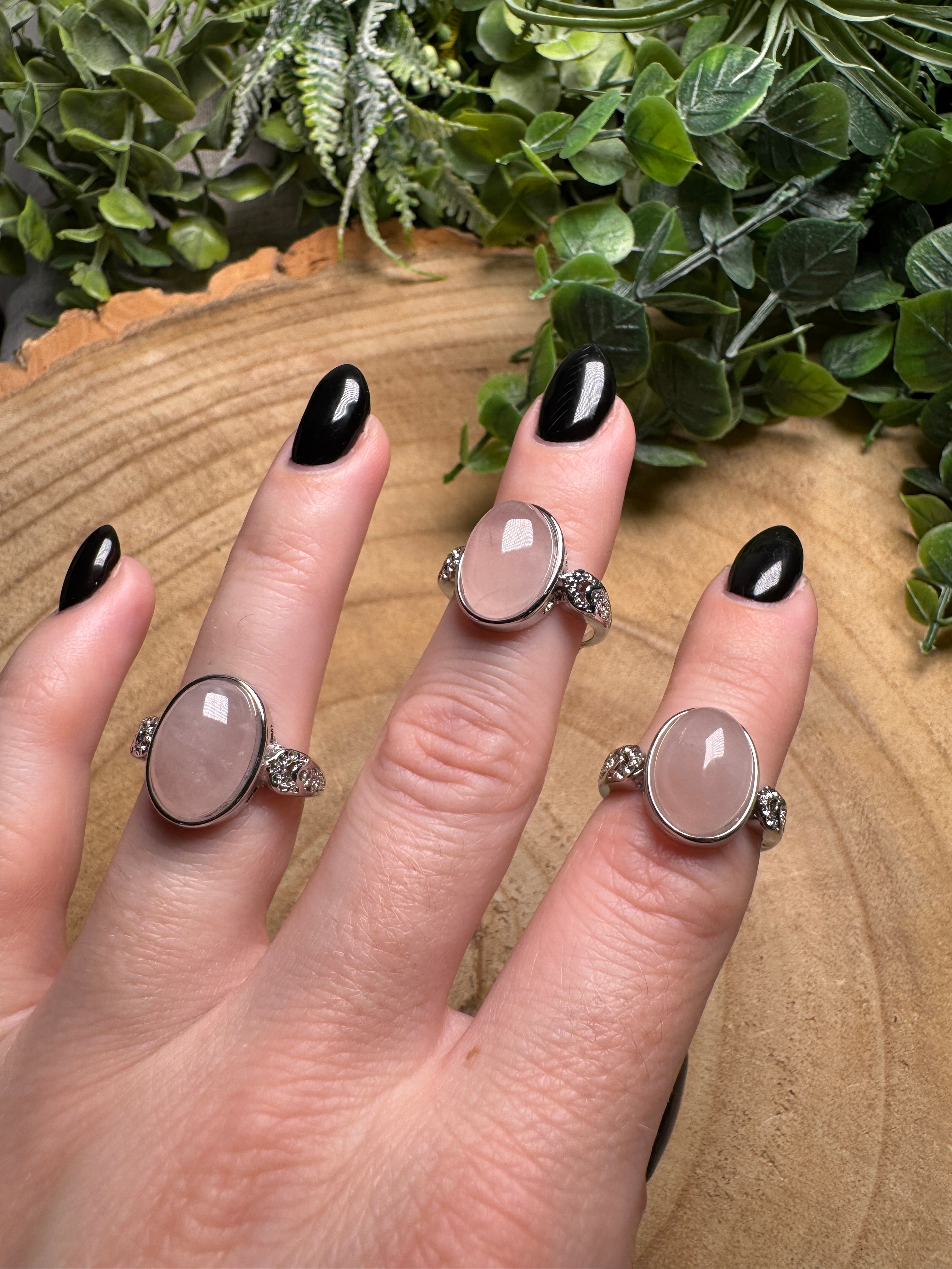Rose Quartz Ring Adjustable