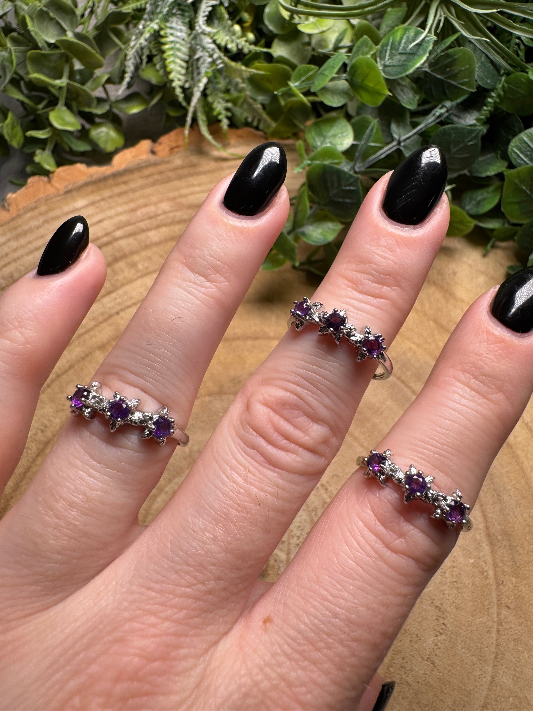 Amethyst Ring Adjustable