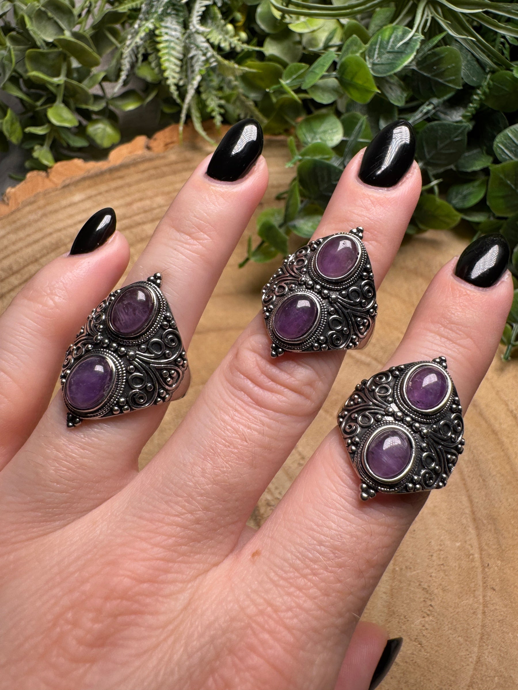 Amethyst Ring Adjustable