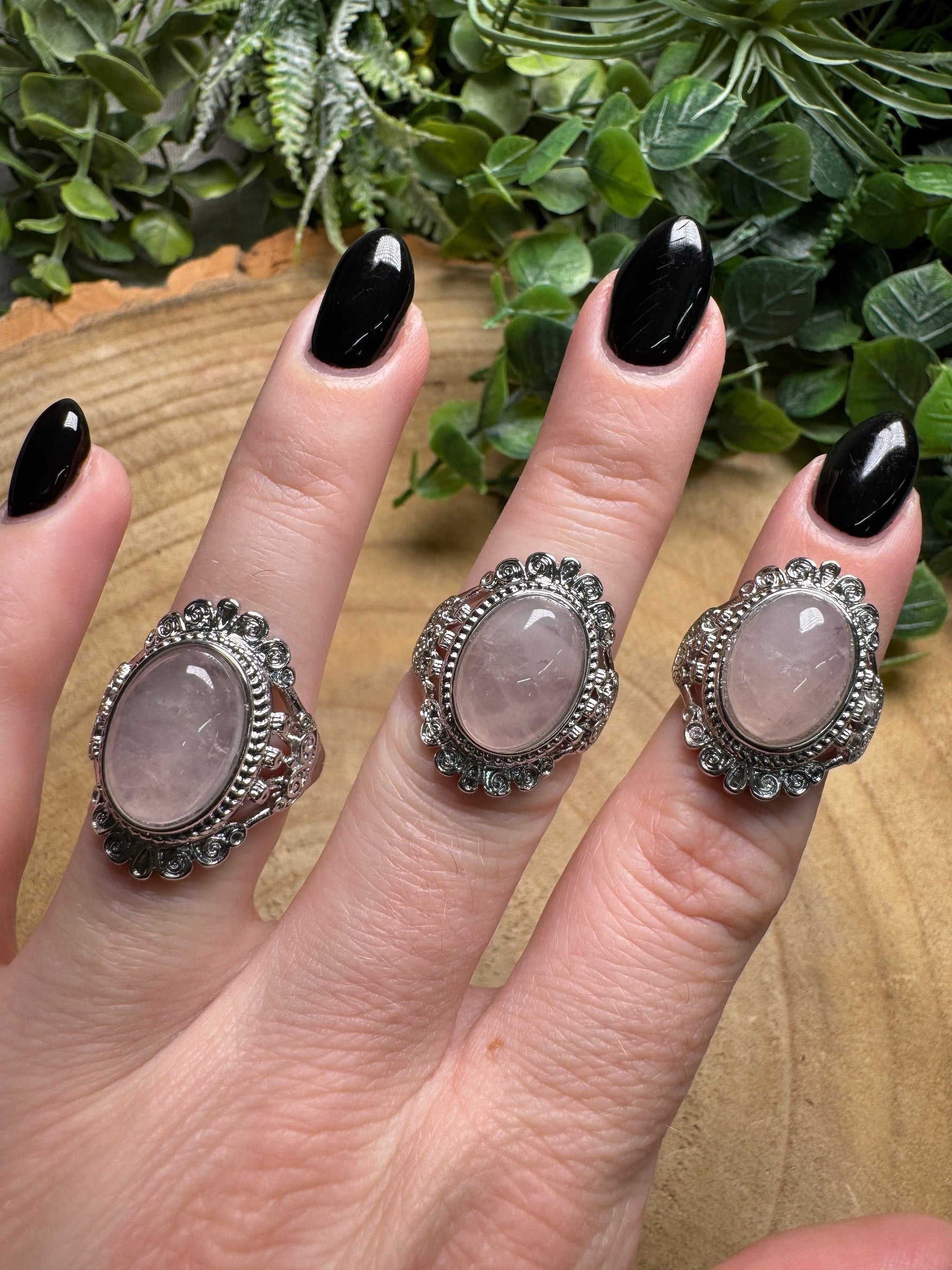 Rose Quartz Ring Adjustable