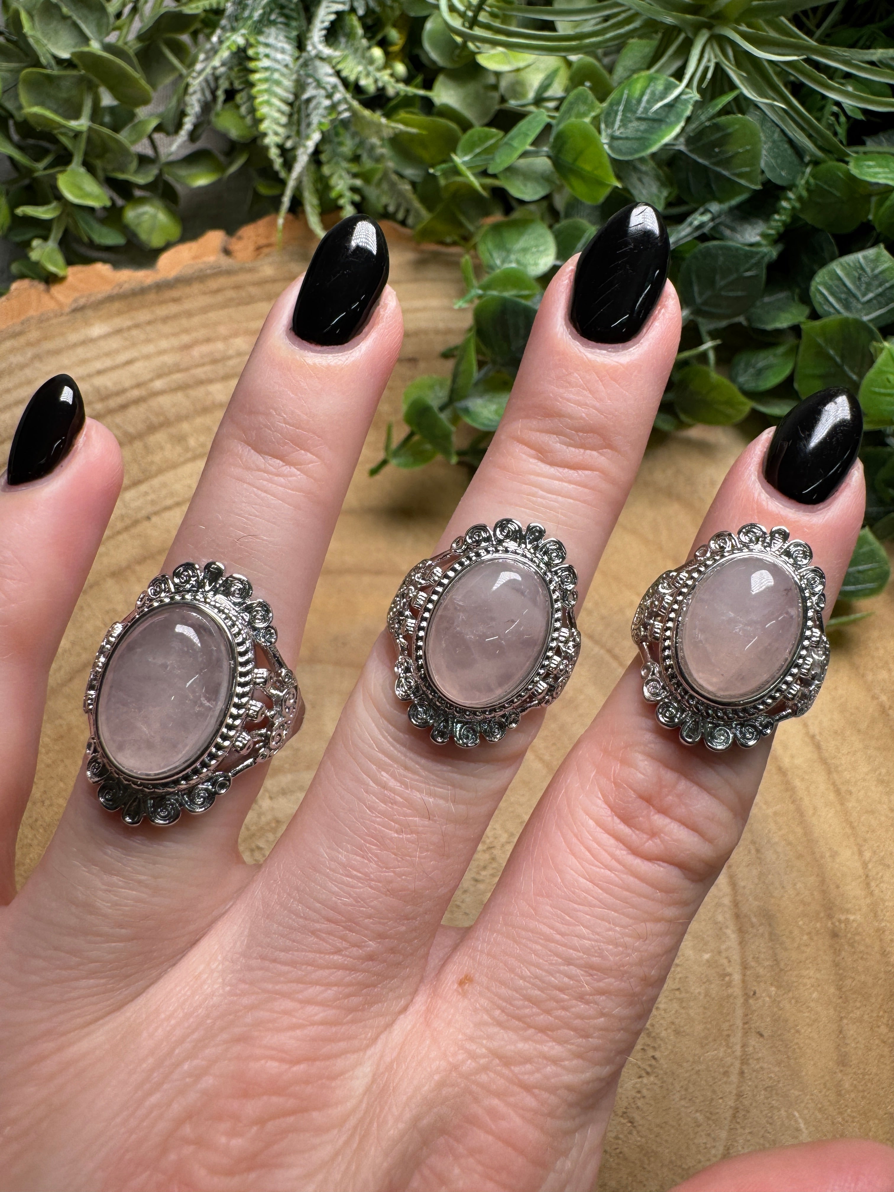 Rose Quartz Ring Adjustable