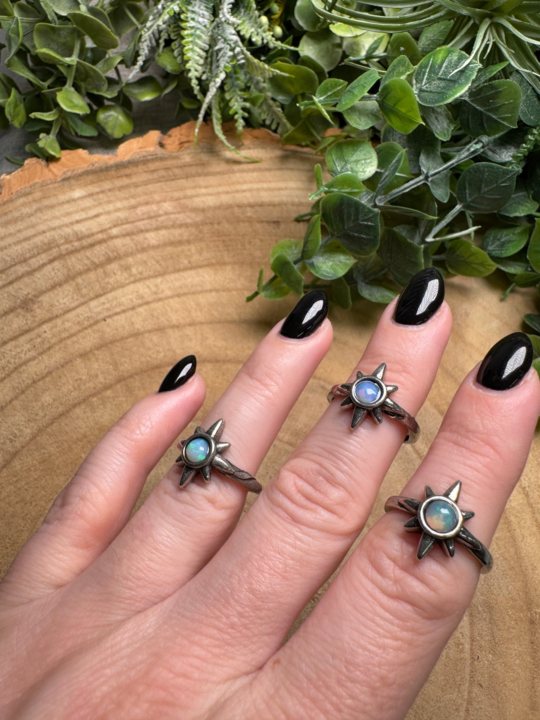 Opal Star Ring Adjustable