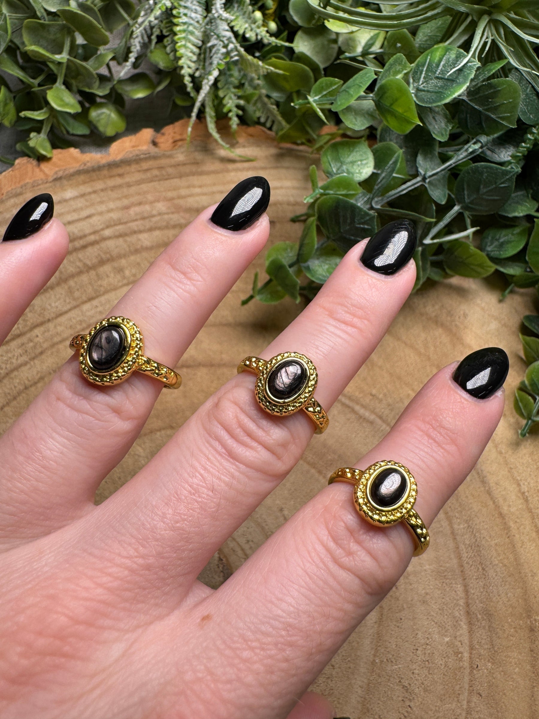 Hypersthene Ring Adjustable